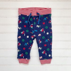 MINI BODEN VGUC Boys Reversible Farm Theme & Stripes Pull On Joggers